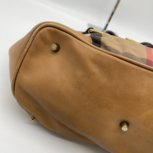 Burberry Signature Logo Satchel Handbag - Picture 12 of 16